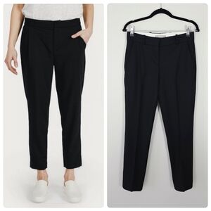 Everlane Black Lightweight Wool Blend Crop Trousers Size 00